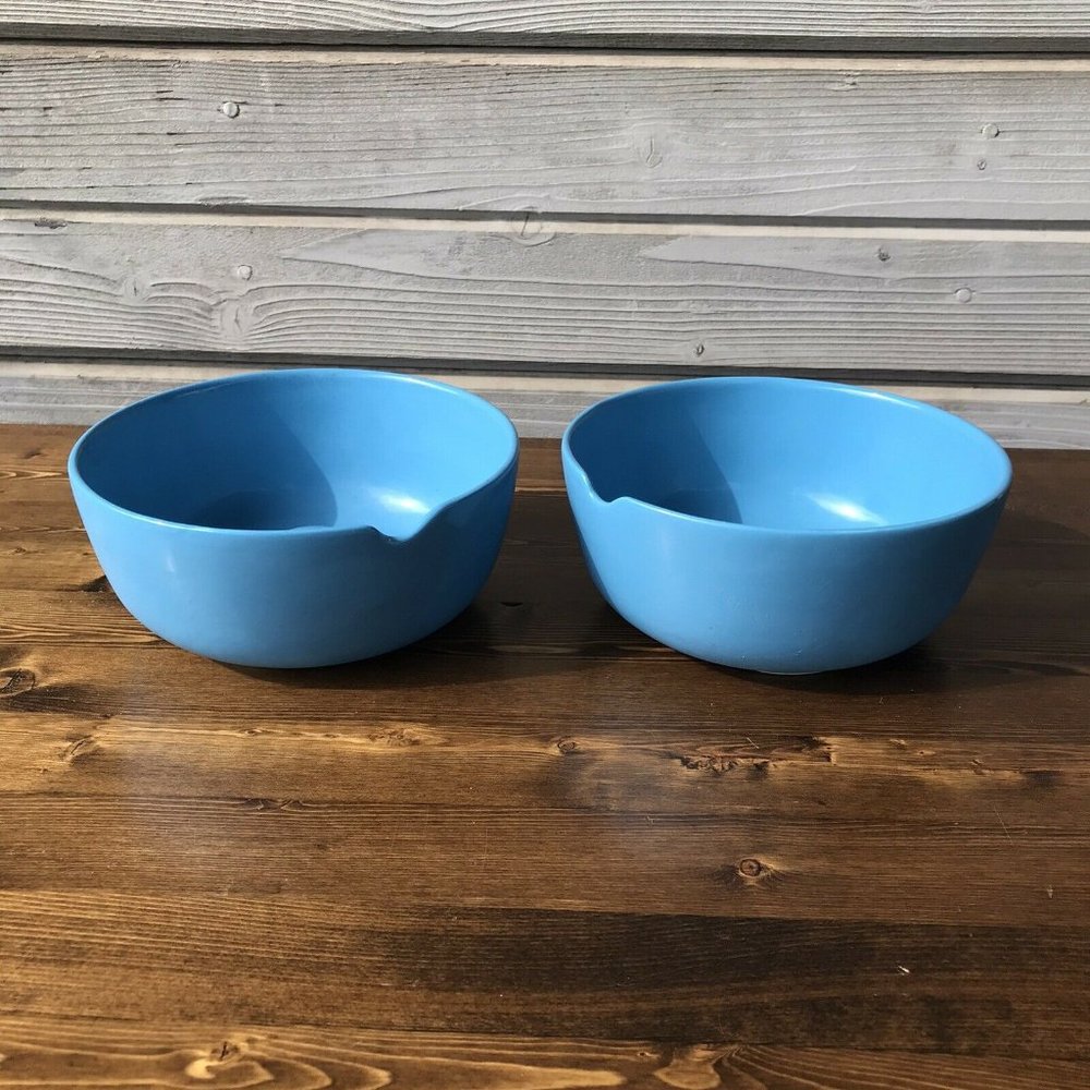 Set of 2 Couch Bowls Ceramic Uncommon Goods Blue